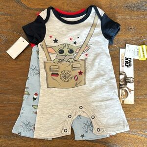 Star Wars 2 piece set Yoda NWT